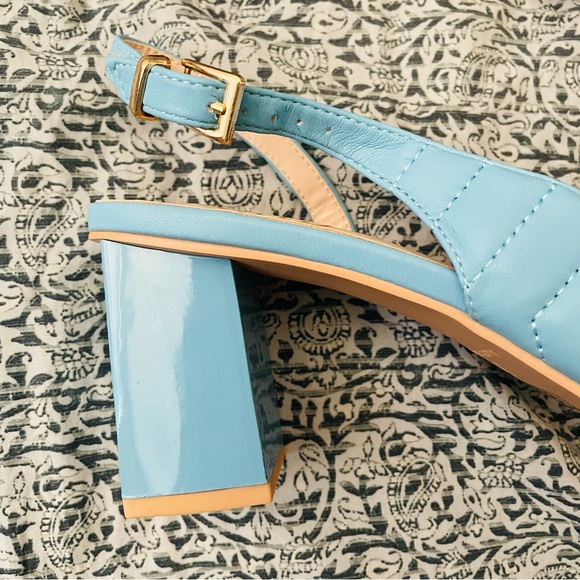 NWT Raid Quilted Sky Blue Slingback Pumps - Picture 10 of 16